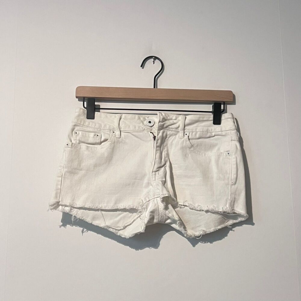 Bullhead Womens Denim Shorts Size 3 Cream White Low Rise